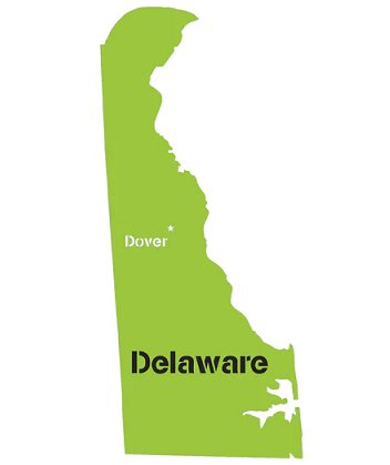 Map of Delaware